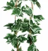 10PCSlot Artificial Big Leaf White Grape Ivy Leaf Garland planten Vine nep gebladerte bloemen Bruiloft Huisdecoraties 75Feet1785466