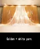 34m Fête de mariage Ice Silk Tissu draperie blanche Couleur bleu avec swag étage de la mode rideau de ride