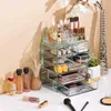 Organizador de cosméticos Maquiagem clara - e casos de armazenamento de jóias exibem design espaçoso, excelente suporte para gel de chuveiro Q240429