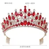 Tiaras 5 Colors Baroque Luxural Bridal Blue Red Crystal Tiara для женщин Женщины свадебные вечеринка корона платья аксессуары