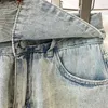 Женские джинсы девочка сладкое крутое корейское стиль керлинг-страза Denim широкие брюки для ног Женщины 2024 Коммутирование All-Match Slimbing Shorts