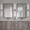 Hedendaagse zwarte led badkamer ijdelheid Licht armatuur - dimbare 36 inch wand gemonteerde lamp voor moderne badkamers - koele witte 6000k indoor verlichting