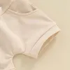 Set di abbigliamento abiti estivi per neonati set da tasca da abbigliamento da ricamo per lettere a maniche corte