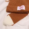 Inverno simpatico cappello da coda di volpe lunghe donne all'uncinetto cappello a maglia costumi cappelli da berretto da bimano ragazze teschi hip-hop cappuccio regalo di Natale 240430