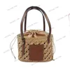 Triangle Straw Wicker Crossbody Schoudertassen Teken Fanny Pack Haakbeurt portemonnees Hoge kwaliteit 2024 Dames Zomer geweven modeontwerper Hobo Bamboo Banden Bouch