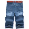 Sommer -Jeans -Shorts Herren Denim Elastic Dünn kurzes Jeans übergroß