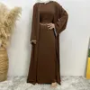 Nida Ramadan Abaya Dubai Islam Turkiet Muslim sätter Hijab Modest Dress Kaftans For Women Robe Femme Ensembles Musulmans Kimono 240423