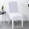 Sala de jantar lycra spandex cadeira capa estirada no assento branco removível para a cozinha cofre as capas de cadeira de restaurante 240429