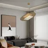 Żyrandole nowoczesne klasyczne dekorację domową połysk w kształcie statku kosmicznego eleganckie lampy LED przyciemnione lampy komfortowe światło do jadalni