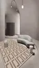 Alfombra de sala de estar lujosa alfombra geométrica negra gris moderna para la mesa de café de sofá de dormitorio alfombras de decoración de la casa de la casa 5646732