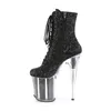 Scarpe in passerella da 20 cm, scarpe da modello femminile, stivaletti di tacchi alti, nightclub Stiletto Pole Dancing