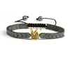 Bracelets Men Crown Crow