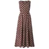 2024 Zomer mouwloze polka dot print vrouwen midi jurk casual modejurken Aline Boho Elegant Beach Long Vestidos 240416