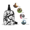 Rugzak sling tas schattig panda beer borst pakket crossbody voor fietsen reizen wandelen