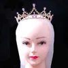 Tiaras Korean Girls Bridal Crown Purple Crystal Tiara Femme Wedding Princess Queen Righestone Couronne Bijoux Hairband Accessoires