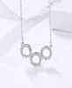Designer Jewlery per donna collana a sospensione a diamante lungo con un elegante collegamento cubano in argento cristallino per le donne in diamante full diamanti 8343614