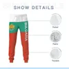 Herrbyxor Mens Sports Pants Bulgarian Flag Belt Pocket Jogger Football Multifunktionell sporttröja med DrawStringl2405