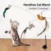 Birdfeather handfree Birdfeather Cat With Bell Toys Interactive Tup puissant pour chats Chaton Exercice d'exercice pour animaux de compagnie Y240429
