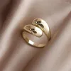 Clusterringen 2024 Delicaat 14k gouden kleur Waterdrop verstelbaar voor vrouwen sieraden bruiloft