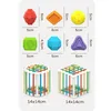 Blocs de forme colorés Tri Game bébé Montessori Toy Learning Games éducatifs pour enfants 6-12 mois Nesting Stacking Toys 240420