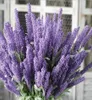 12 cabezas Flores artificiales PE Lavender Flower Flower Flowet Kunstbloemen Grasa artificial Plantas falsas GB53331230259