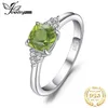 Anelli di banda JewelryPalace 1,1 CT Natural Peridot 925 Sterllsilver Solita R per Women Fashion Gemstone Gioielli Weddgift J240429