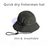 Chapeaux à bord large chapeaux de seau japonais séchage rapide mince pêcheur chapeau extérieur alpinisme étanche et écran sol