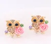 Boucles d'oreilles à fleurs de chouette mignonne en or pour femmes boucles d'oreilles animales aretes étalons boucle d39oreille femme xd23234058779