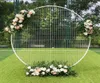 Wedding Decor Props Wrought Iron White Grid Circle Wedding Arch Backdrop Flower Frame DIY Wedding Festival Stage Flower Shelf8669941