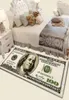 Vintage Currency Money 100 Bill Dollars Painting Entry Door Mat Porch Carpet Home Living Room Decor Rug Rectangle Coral Fleece Y205003951