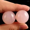 Decorative Figurines 25mm Rose Quartz Ball 4 Pcs/lot Natural Crystal Mineral Sphere Home Decoration Accessory Wedding Favors And Gifts