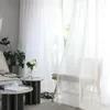 Lims 30% ombrage rideau transparent blanc massif pour la décoration de salon Kitchen moderne tulle voile Organza 240422