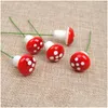 Décorations de jardin 50pcs Simation mousse mini résine champignon Fairy Toadstool Ornement Plants en pot Artisanat Drop Livraison à la maison Patio Dheft