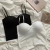 Kvinnors tankar camis sömlösa kvinnor fitness väst skörd topp sommar tunna elegant sexig helt matchade avslappnade enstycke is silke underkläder väst topl240429