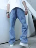 Graffiti Impresión Jeans Mens Gradiente Pantalones de Hip Hop Harem Cartoon suelto de tobillo de tobillo con bandas de carga para hombres 240426