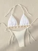 Damskie stroje kąpielowe seksowne bikini set White Shell Projektant Swimsuit 2024 Nowy kantar Push Up Up Micro Bikinis Summer Bathing Suit Side Boks stroje kąpielowe Y240429