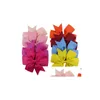 Accessoires de cheveux 40 couleurs 3 pouces Coup de ruban côtelé mignon avec clip bébé fille Boutique Cadeaux de fête