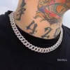 New Designer Full Ice Out Moissanite Cuban Chain 2Rows 6Mm 9Mm 13Mm Solid Sier Moissanite Cuban Link Chain Mans Hip Hop Necklace Gift With Box