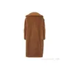 Elegant Fashion Luxury Designer Coat Cashmere Coat Wool Blend Women's Coat Teddy Series Teddy Bear Long Casual Lapel Coat Women's Camel Maxmaras