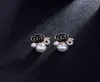 Stud 5 Camellia Flowers Asymmetric Earrings Shadow Quality Women Pink Flower Pearl7944241