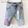 Designer Herren Jeans Jeans Denim Purple Jeans Hosen Herren Shorts Jean Men Hosen gerade Design Streetwear Lila Marke Kurzmänner Designer Jeans 2392