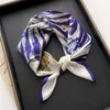 Arrival Brand 100% Real Silk Satin Women Scarf Printed Foulard Femme Square Head Scarfs Bandana Shawl Gift For Lady 240430