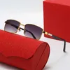 Designer Solglasögon 2024 Ny liten låda titanfiberben Solglasögon Kort Hemföretag Leisure Solglasögon Metallglasögon