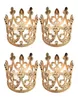 4pcs Set Vintage Baroake Mini Flower Girls Crystal Clonestone Crown Tiara Head Adans Accessories Gold C19022201281K6150683