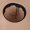 広いブリム帽子バケツ帽子折りたたみ可能な女性の大茶色の夏の太陽帽子パナマビーチハット卸売J240429