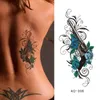 18 fleurs aimables tatouages ​​Tatouos Autocorté corporel art imperméable à la plage de plage été tatouage Tatouage Tempaire 240423