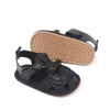 Sandały 0-18 miesięcy nowonarodzonego dziewczynki chłopiec letnie sandały pu skóra elastyczne puste gumowe buty dla dzieci płaskie buty