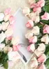 10pcs lot hauteur 56 cm Real Touch Touch Artificiel Silk Rose Bud Simulation Rose Flower Home Decor Wedding Holding Bride Fake Wrea1598627