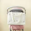 Bolsas de fraldas Bolsa de fraldas de estilo coreano Grande capacidade de carrinho de bebê portátil Organizador de bordados urso de mamãe mamãe Maternidade Bag D240429