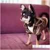 犬のアパレル秋の冬のペットジャケットコートファッショントレンチテディシュナウザー法ファイトドッグ服ドロップデリバリーホームガーデンサプライDH7QS